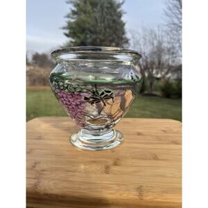 Vandermark Merritt Floral Art Crystal Bowl Signed Limited Edition #142/200
